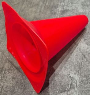 Pachołek drogowy 30 cm Czerwony | PCV, 0,5 kg, Bez białych pasów